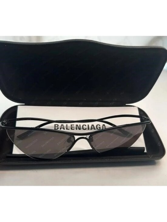 New Authentic Balenciaga BB0093S 001 Curve Cat Sunglasses main image 4